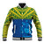 Solomon Islands Rugby Custom Baseball Jacket Simple Coat of arm Polynesian Pattern