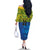 Solomon Islands Rugby Custom Family Matching Off The Shoulder Long Sleeve Dress and Hawaiian Shirt Simple Coat of arm Polynesian Pattern