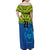 Solomon Islands Rugby Custom Family Matching Off Shoulder Maxi Dress and Hawaiian Shirt Simple Coat of arm Polynesian Pattern
