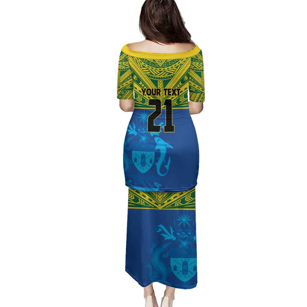 Solomon Islands Rugby Custom Family Matching Puletasi and Hawaiian Shirt Simple Coat of arm Polynesian Pattern LT9 - Polynesian Pride