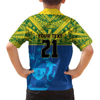 Solomon Islands Rugby Custom Family Matching Short Sleeve Bodycon Dress and Hawaiian Shirt Simple Coat of arm Polynesian Pattern LT9 - Polynesian Pride