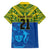 Solomon Islands Rugby Custom Family Matching Short Sleeve Bodycon Dress and Hawaiian Shirt Simple Coat of arm Polynesian Pattern