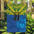 Solomon Islands Rugby Custom Garden Flag Simple Coat of arm Polynesian Pattern