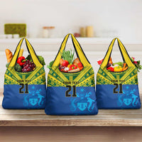 Solomon Islands Rugby Custom Grocery Bag Simple Coat of arm Polynesian Pattern LT9 3-pack One Size Gold - Polynesian Pride