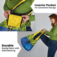 Solomon Islands Rugby Custom Grocery Bag Simple Coat of arm Polynesian Pattern LT9 - Polynesian Pride