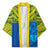 Solomon Islands Rugby Custom Kimono Simple Coat of arm Polynesian Pattern - Polynesian Pride