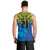 Solomon Islands Rugby Custom Men Tank Top Simple Coat of arm Polynesian Pattern