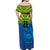 Solomon Islands Rugby Custom Off Shoulder Maxi Dress Simple Coat of arm Polynesian Pattern