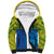 Solomon Islands Rugby Custom Sherpa Hoodie Simple Coat of arm Polynesian Pattern