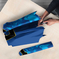 Solomon Islands Rugby Custom Umbrella Simple Coat of arm Polynesian Pattern - Polynesian Pride
