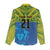 Solomon Islands Rugby Custom Women Casual Shirt Simple Coat of arm Polynesian Pattern