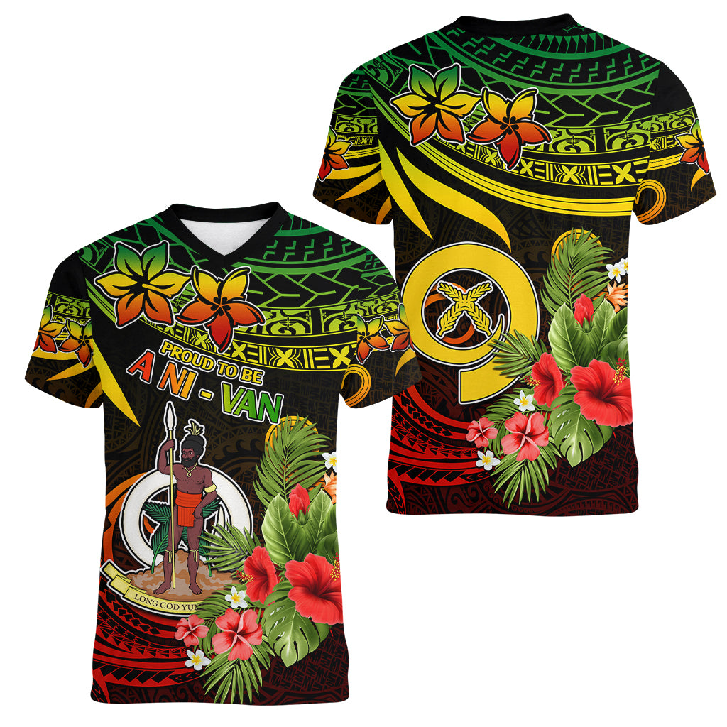 Vanuatu Islands Women V Neck T Shirt Proud To Be A Ni-Van LT9 - Polynesian Pride