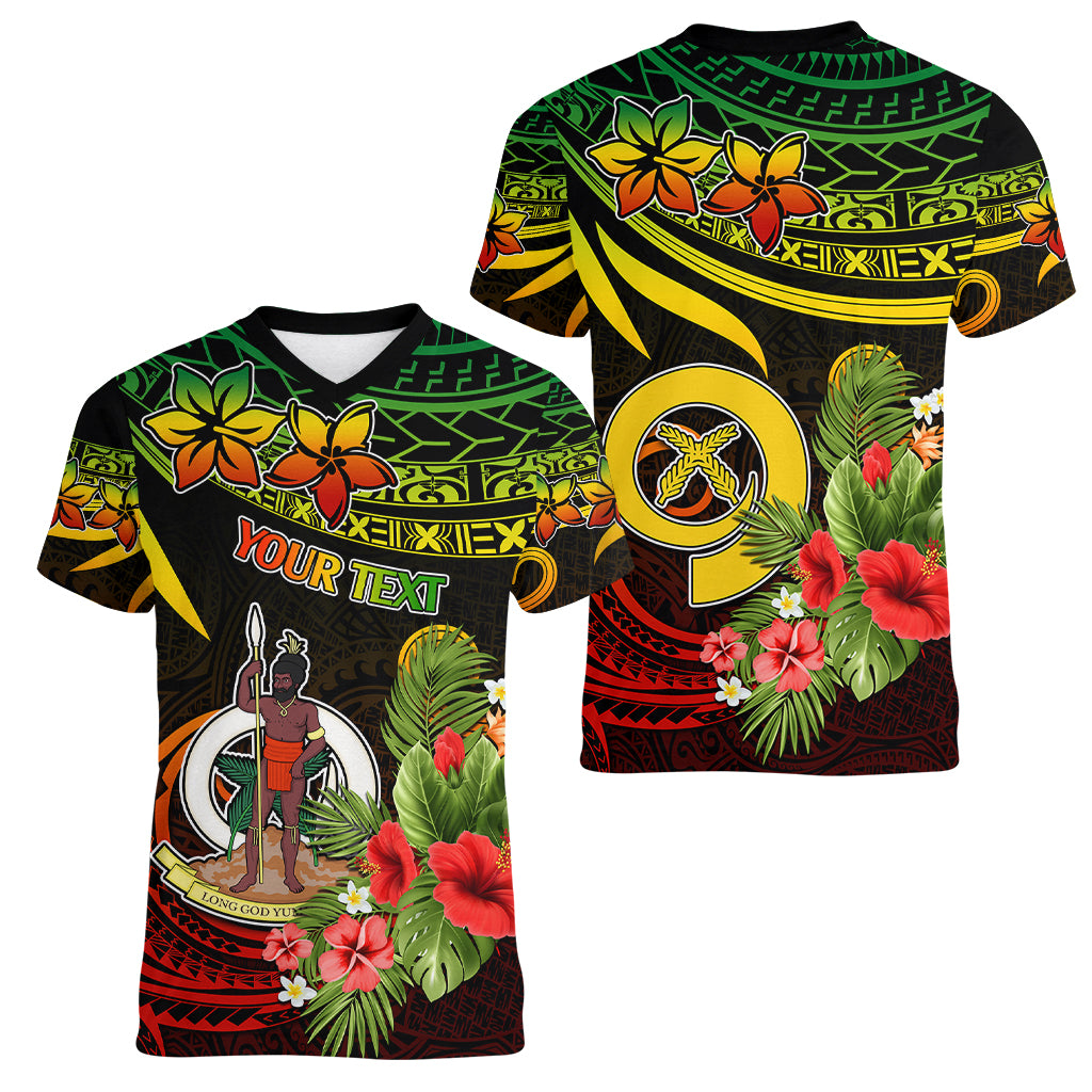 Custom Vanuatu Islands Women V Neck T Shirt Proud To Be A Ni-Van LT9 - Polynesian Pride