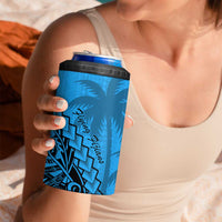 Blue Fiji Rugby 4 in 1 Can Cooler Tumbler Kaiviti Fijian Tribal World Cup LT9 - Polynesian Pride