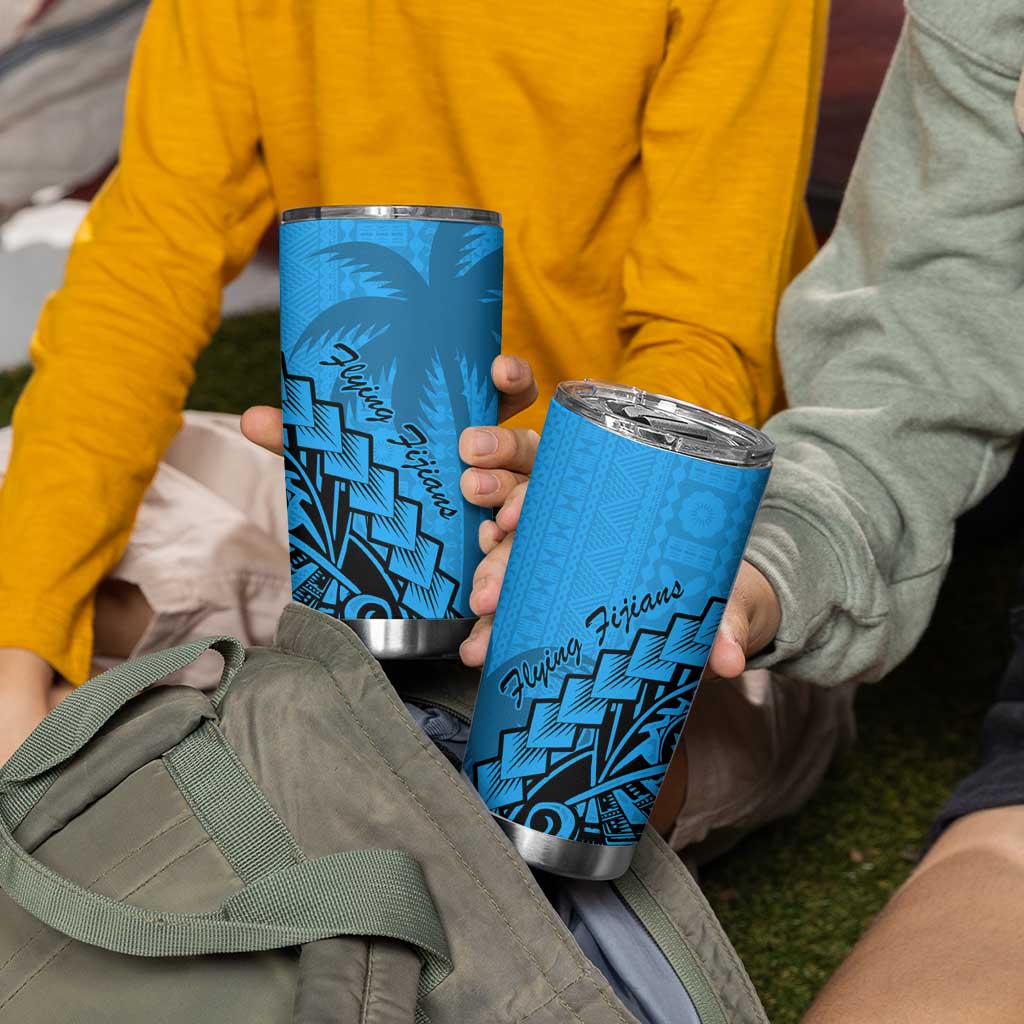 Blue Fiji Rugby Tumbler Cup Kaiviti Fijian Tribal World Cup LT9 - Polynesian Pride