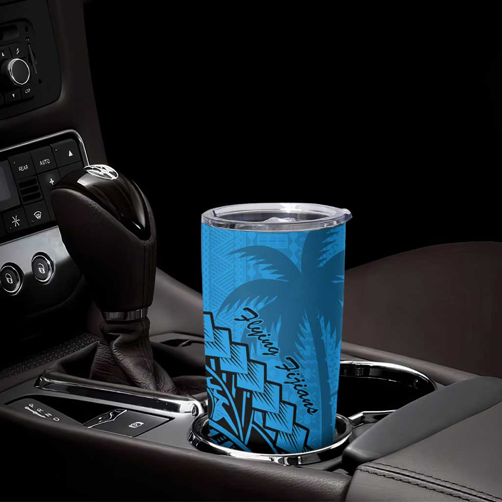 Blue Fiji Rugby Tumbler Cup Kaiviti Fijian Tribal World Cup LT9 - Polynesian Pride