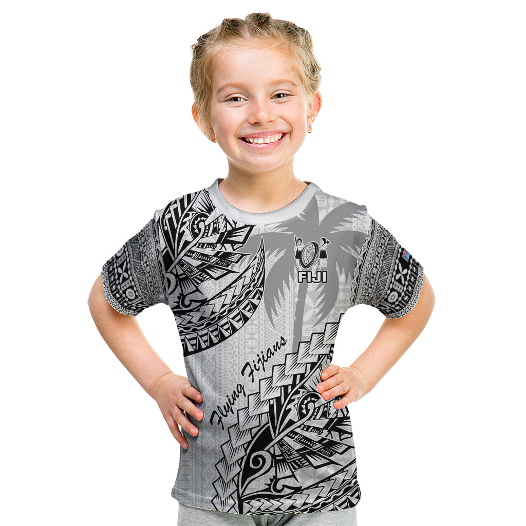 Fiji Rugby Kid T Shirt Kaiviti Fijian Tribal World Cup White LT9 White - Polynesian Pride