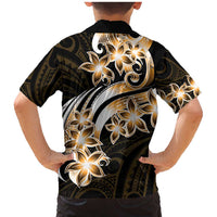 Plumeria Tribal Tattoo Family Matching Mermaid Dress and Hawaiian Shirt Gold Polynesian Pattern LT9 - Polynesian Pride