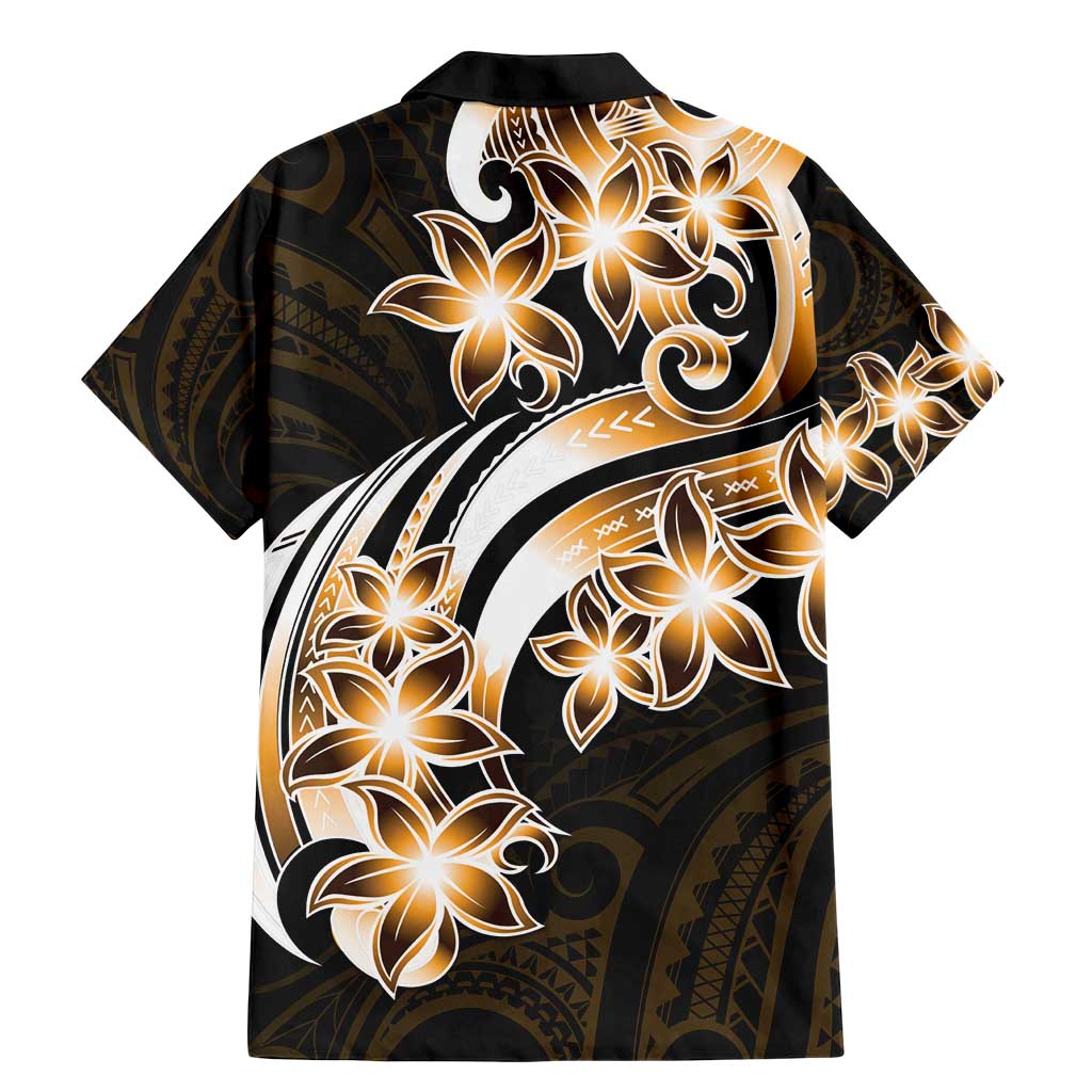 Plumeria Tribal Tattoo Family Matching Mermaid Dress and Hawaiian Shirt Gold Polynesian Pattern LT9 - Polynesian Pride