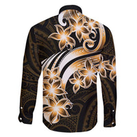 Plumeria Tribal Tattoo Family Matching Puletasi and Hawaiian Shirt Gold Polynesian Pattern LT9 - Polynesian Pride