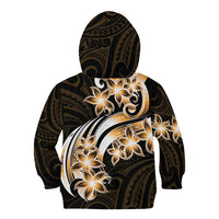 Plumeria Tribal Tattoo Kid Hoodie Gold Polynesian Pattern LT9 - Polynesian Pride