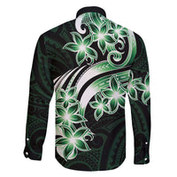Plumeria Tribal Tattoo Family Matching Tank Maxi Dress and Hawaiian Shirt Green Polynesian Pattern LT9 - Polynesian Pride