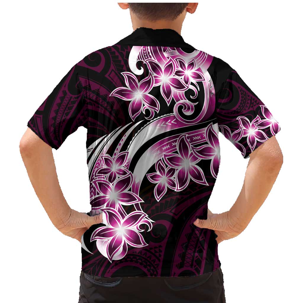 Plumeria Tribal Tattoo Family Matching Mermaid Dress and Hawaiian Shirt Pink Polynesian Pattern LT9 - Polynesian Pride