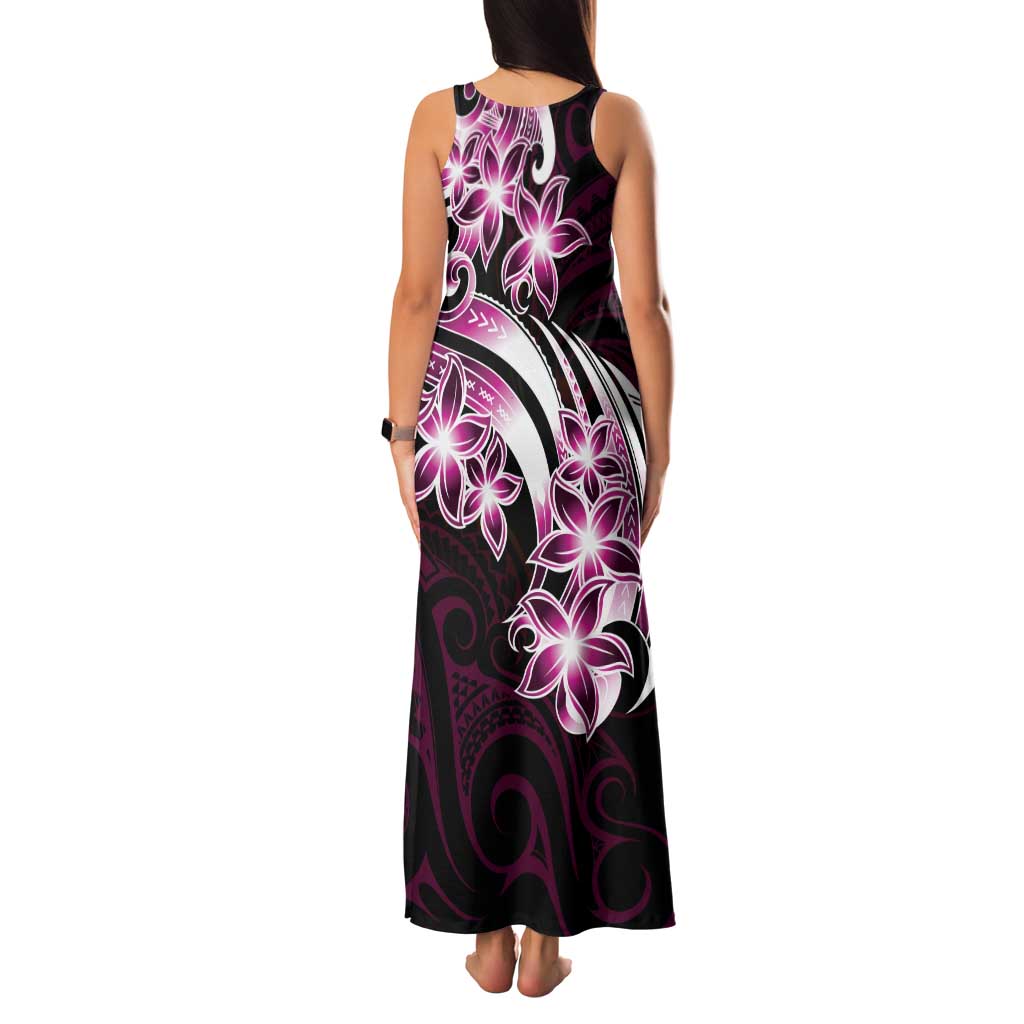 Plumeria Tribal Tattoo Family Matching Tank Maxi Dress and Hawaiian Shirt Pink Polynesian Pattern LT9 - Polynesian Pride