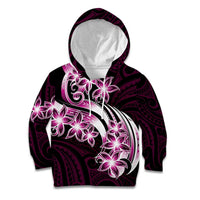 Plumeria Tribal Tattoo Kid Hoodie Pink Polynesian Pattern LT9 Hoodie Pink - Polynesian Pride