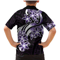 Plumeria Tribal Tattoo Family Matching Mermaid Dress and Hawaiian Shirt Purple Polynesian Pattern LT9 - Polynesian Pride