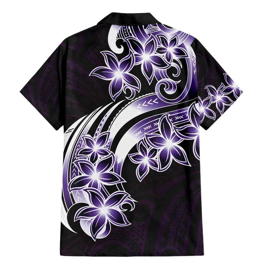 Plumeria Tribal Tattoo Family Matching Mermaid Dress and Hawaiian Shirt Purple Polynesian Pattern LT9 - Polynesian Pride