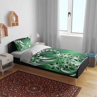Cook Islands Tattoo Bedding Set Plumeria Polynesian Pattern