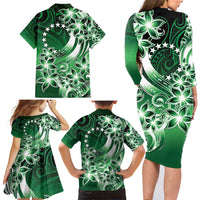 Cook Islands Tattoo Family Matching Long Sleeve Bodycon Dress and Hawaiian Shirt Plumeria Polynesian Pattern LT9 - Polynesian Pride