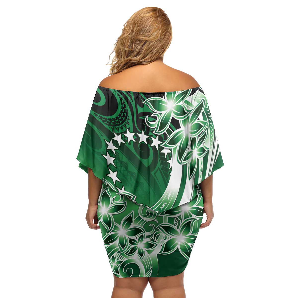 Cook Islands Tattoo Family Matching Off Shoulder Short Dress and Hawaiian Shirt Plumeria Polynesian Pattern LT9 - Polynesian Pride