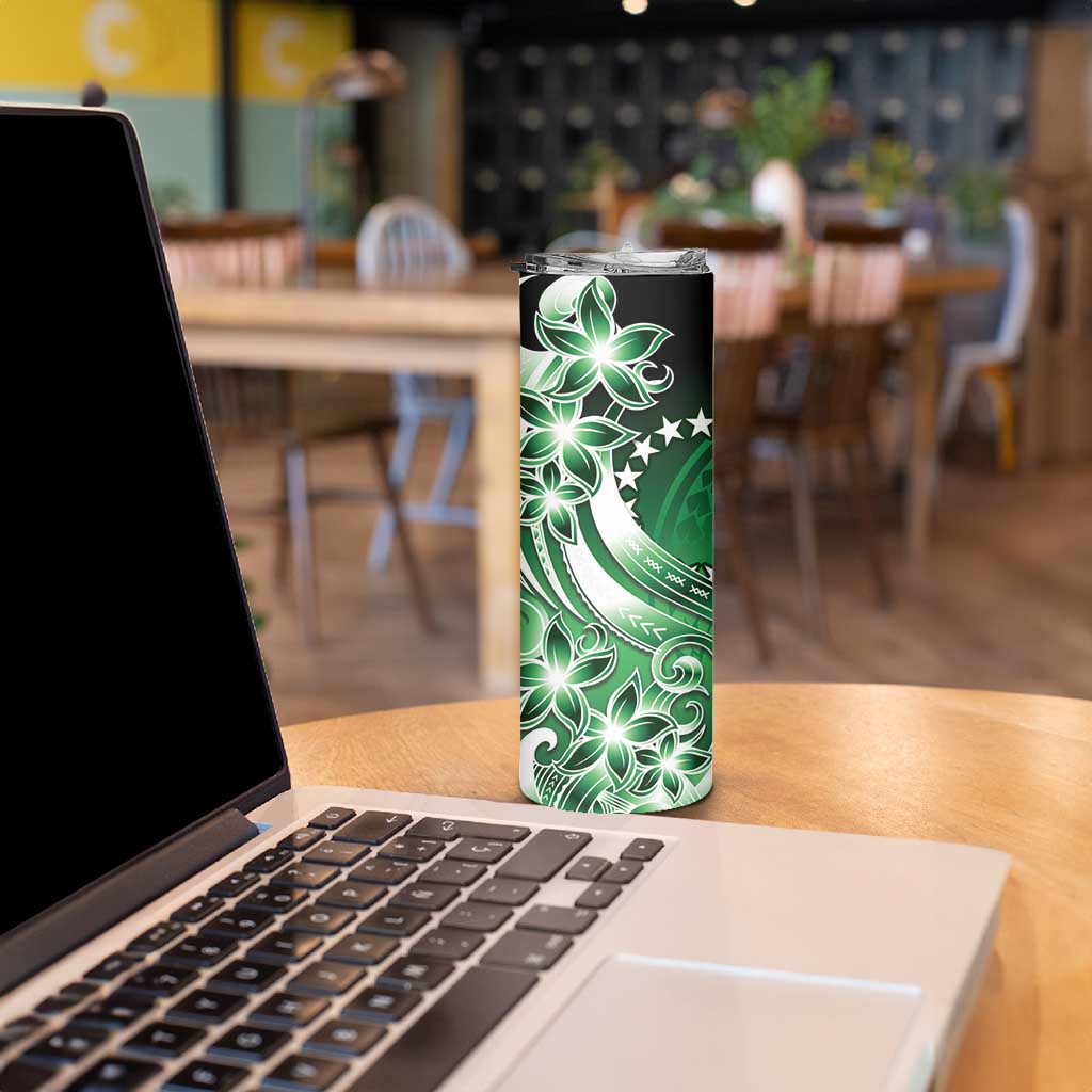 Cook Islands Tattoo Skinny Tumbler Plumeria Polynesian Pattern