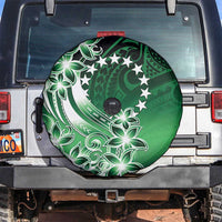Cook Islands Tattoo Spare Tire Cover Plumeria Polynesian Pattern LT9 Green - Polynesian Pride