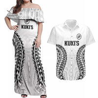 World Rugby Cook Islands Couples Matching Off Shoulder Maxi Dress and Hawaiian Shirt Kukis Make History - Polynesian Pride