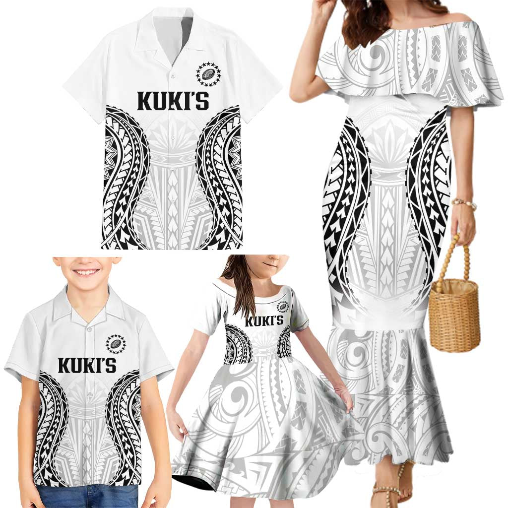 World Rugby Cook Islands Family Matching Mermaid Dress and Hawaiian Shirt Kukis Make History - Polynesian Pride