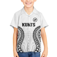 World Rugby Cook Islands Family Matching Mermaid Dress and Hawaiian Shirt Kukis Make History LT9 Son's Shirt White - Polynesian Pride
