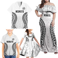 World Rugby Cook Islands Family Matching Off Shoulder Maxi Dress and Hawaiian Shirt Kukis Make History LT9 - Polynesian Pride