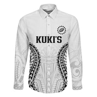 World Rugby Cook Islands Family Matching Off Shoulder Maxi Dress and Hawaiian Shirt Kukis Make History LT9 Dad's Shirt - Long Sleeve White - Polynesian Pride