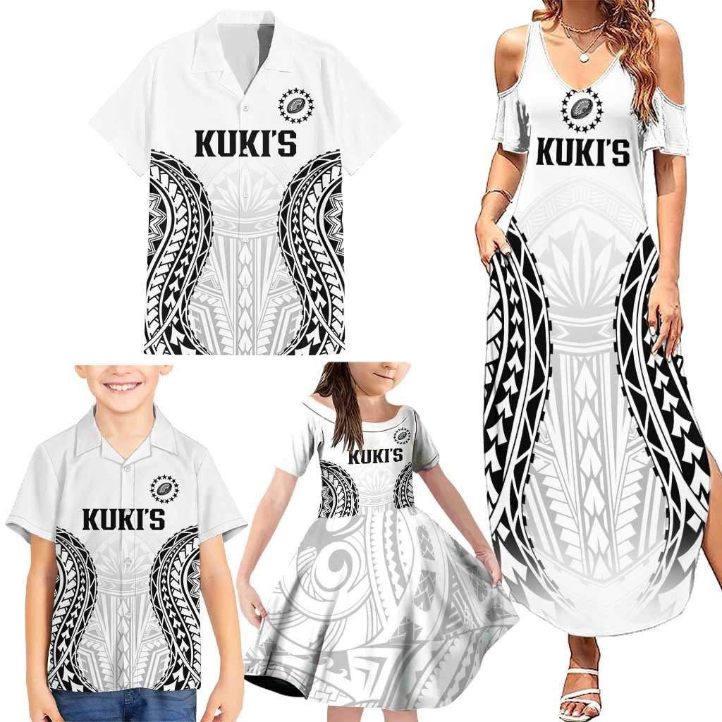 World Rugby Cook Islands Family Matching Summer Maxi Dress and Hawaiian Shirt Kukis Make History LT9 - Polynesian Pride
