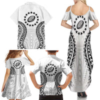 World Rugby Cook Islands Family Matching Summer Maxi Dress and Hawaiian Shirt Kukis Make History LT9 - Polynesian Pride