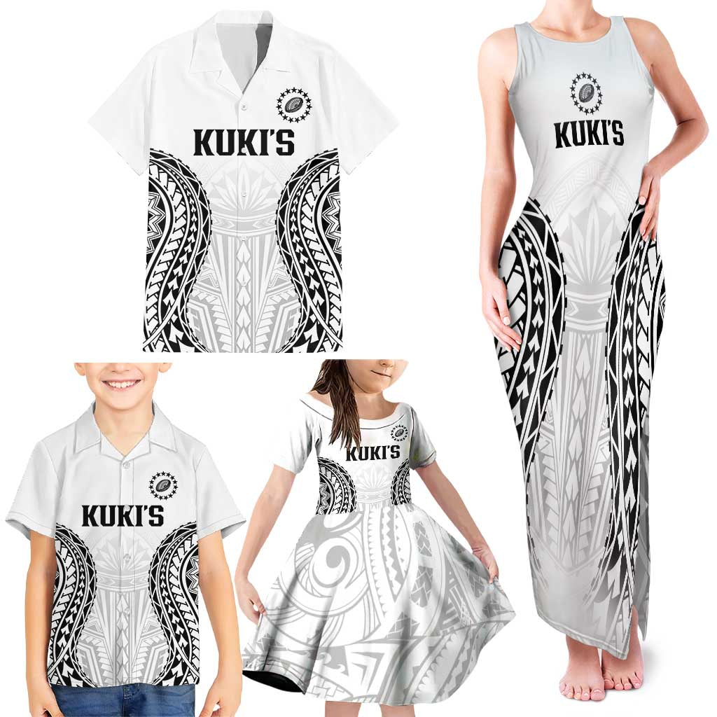 World Rugby Cook Islands Family Matching Tank Maxi Dress and Hawaiian Shirt Kukis Make History LT9 - Polynesian Pride