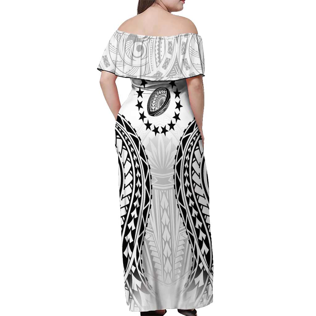 World Rugby Cook Islands Off Shoulder Maxi Dress Kukis Make History LT9 - Polynesian Pride