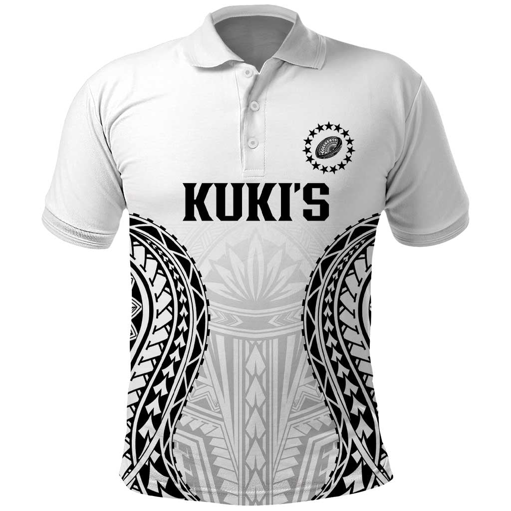 World Rugby Cook Islands Polo Shirt Kukis Make History LT9 White - Polynesian Pride