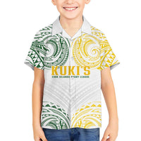World Rugby Cook Islands Hawaiian Shirt White Polynesian Tribal Pattern - Polynesian Pride