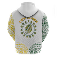 World Rugby Cook Islands Zip Hoodie White Polynesian Tribal Pattern LT9 - Polynesian Pride