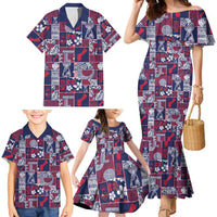 Guam Felis Pasgua Family Matching Mermaid Dress and Hawaiian Shirt Pacific Patchwork Xmas Vibes LT9 - Polynesian Pride