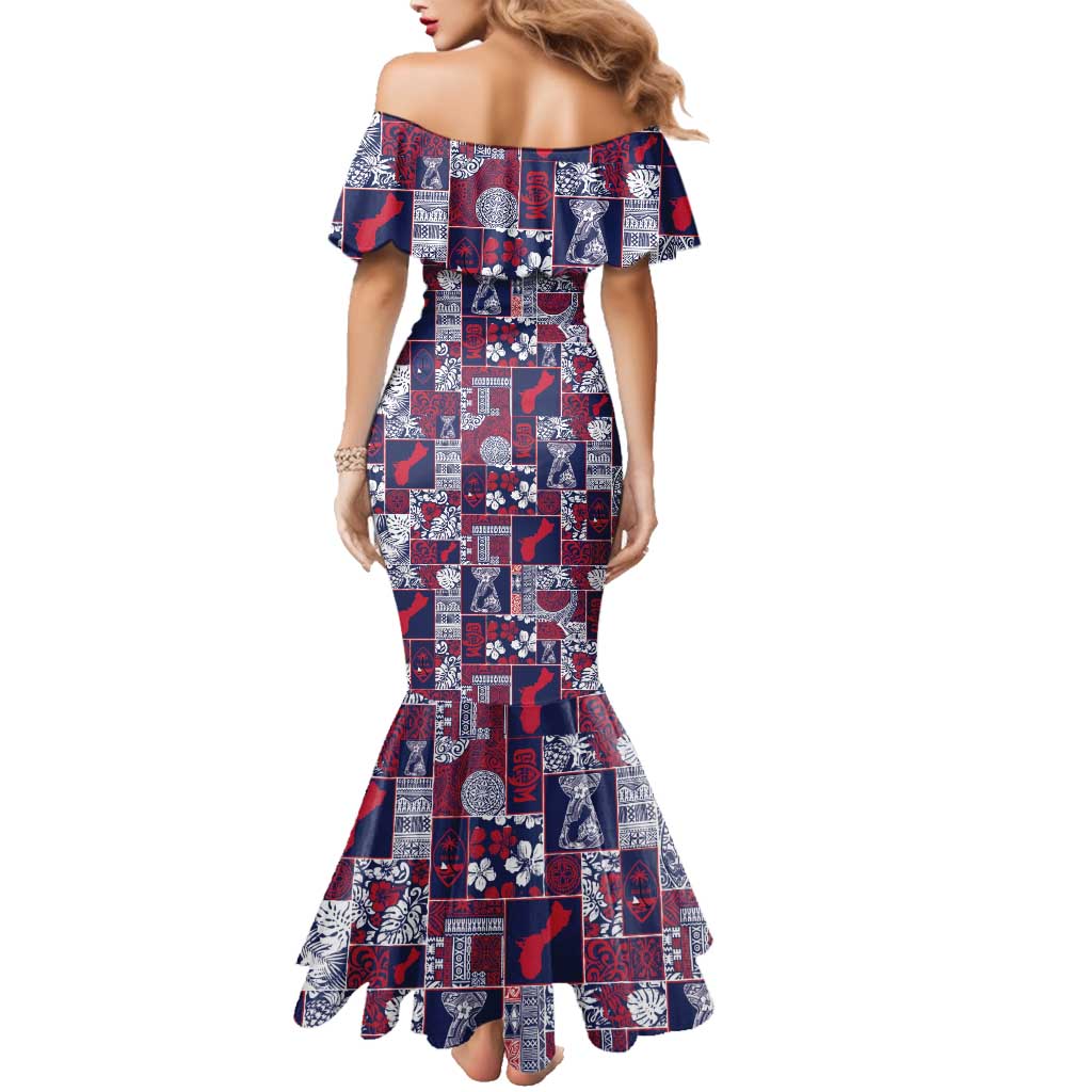 Guam Felis Pasgua Family Matching Mermaid Dress and Hawaiian Shirt Pacific Patchwork Xmas Vibes LT9 - Polynesian Pride